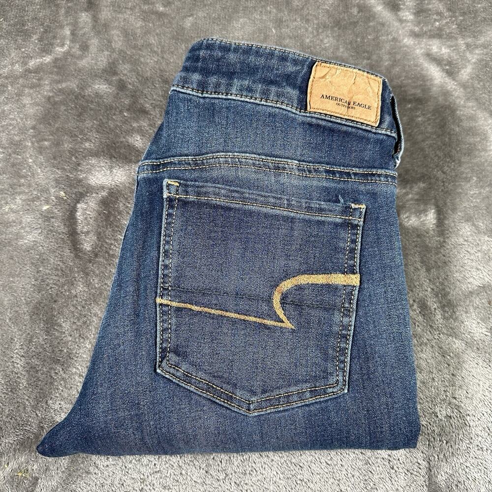 American Eagle Jegging‎ Jeans Womens 4 Blue Denim Super Super Stretch Pants